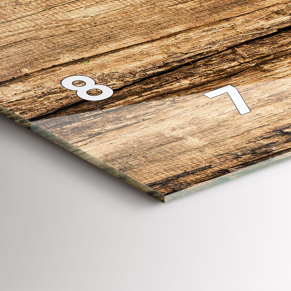 Ceas orizontale de perete din sticlă Linguri de condimente