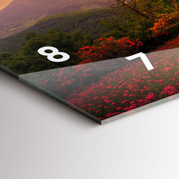 Ceas orizontale de perete din sticlă Arborele inimii iubirii