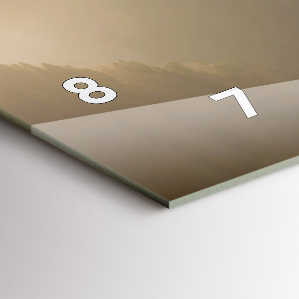 Ceas orizontale de perete din sticlă Un copac în munți