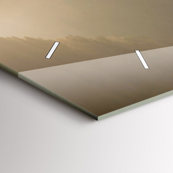 Ceas orizontale de perete din sticlă Un copac în munți