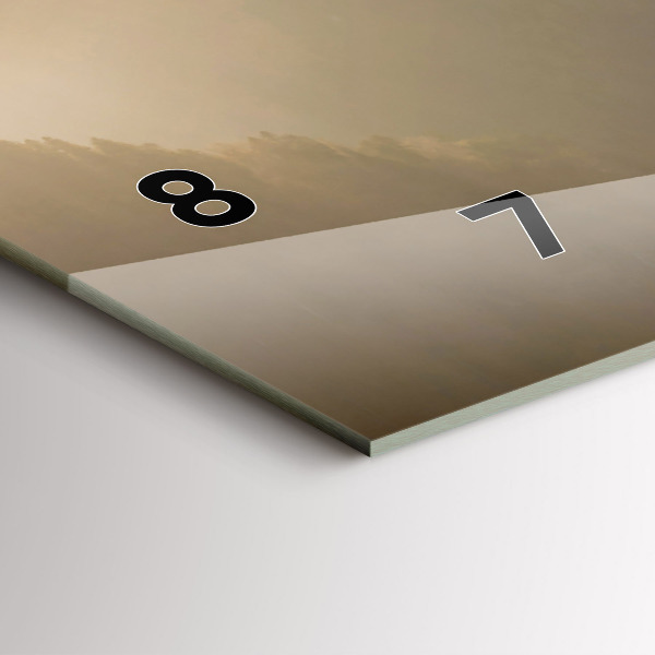 Ceas orizontale de perete din sticlă Un copac în munți