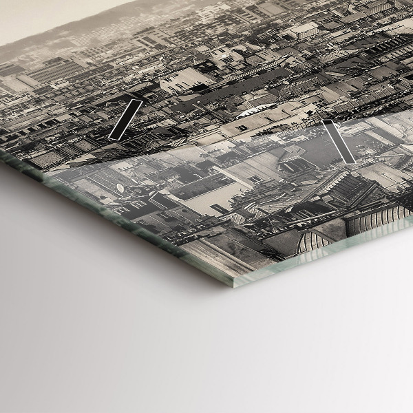 Ceas orizontale de perete din sticlă Peisaj panoramic din Paris