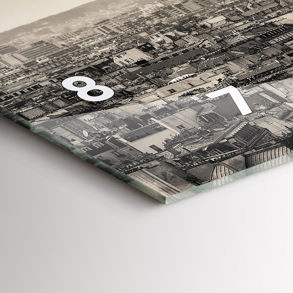 Ceas orizontale de perete din sticlă Peisaj panoramic din Paris