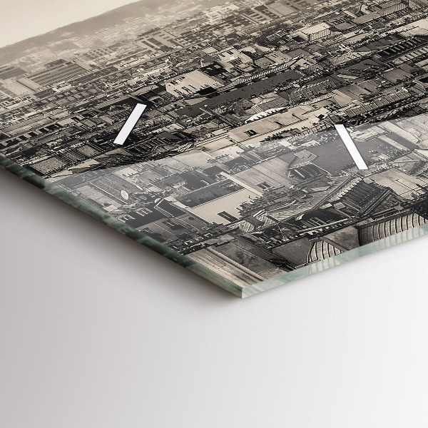 Ceas orizontale de perete din sticlă Peisaj panoramic din Paris