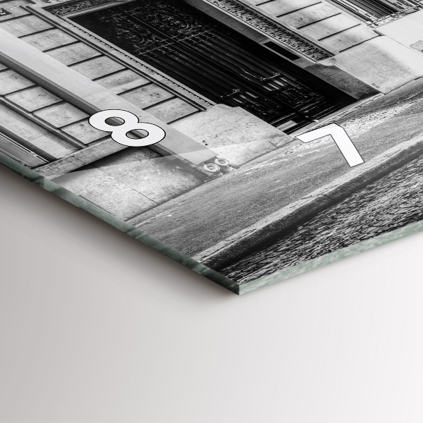 Ceas orizontale de perete din sticlă Veche mașină de oraș