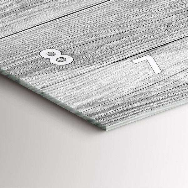 Ceas orizontale de perete din sticlă Panouri din lemn