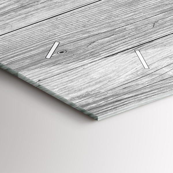 Ceas orizontale de perete din sticlă Panouri din lemn