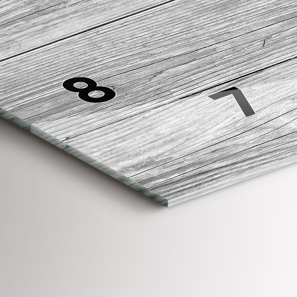 Ceas orizontale de perete din sticlă Panouri din lemn