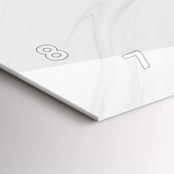 Ceas orizontale de perete din sticlă Marmură decorativă