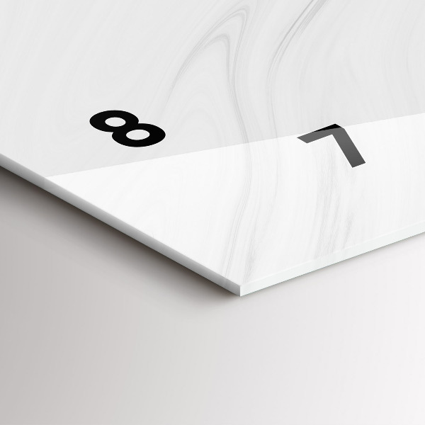 Ceas orizontale de perete din sticlă Marmură decorativă