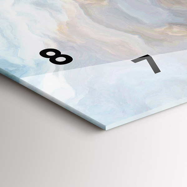 Ceas orizontale de perete din sticlă Model de marmură