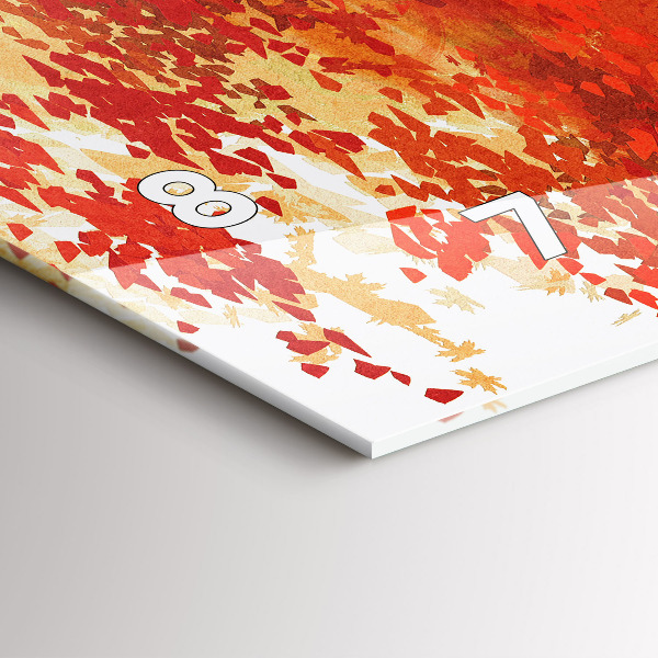 Ceas orizontale de perete din sticlă Mireasa toamna