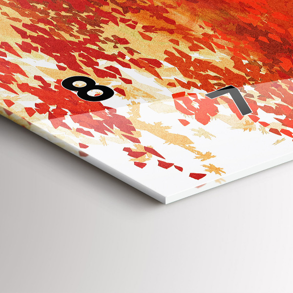 Ceas orizontale de perete din sticlă Mireasa toamna