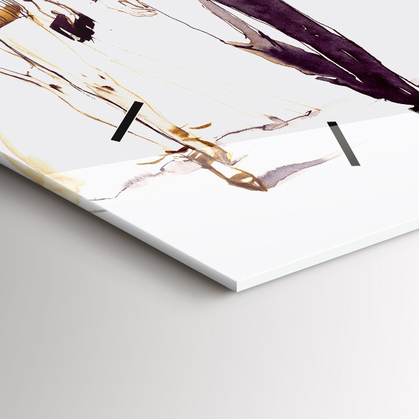 Ceas orizontale de perete din sticlă Femeie și bărbat