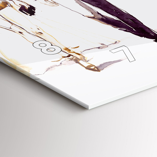 Ceas orizontale de perete din sticlă Femeie și bărbat