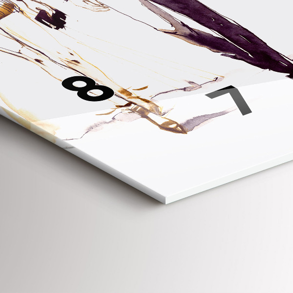 Ceas orizontale de perete din sticlă Femeie și bărbat