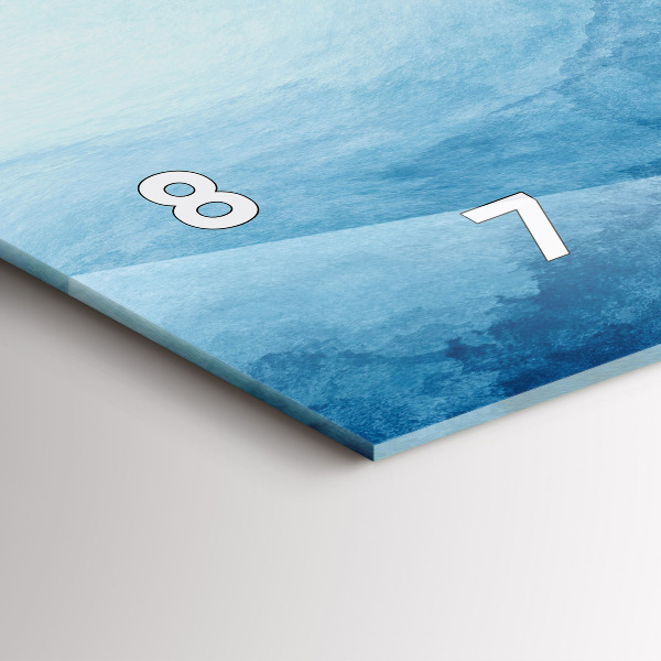 Ceas orizontale de perete din sticlă Captarea apei