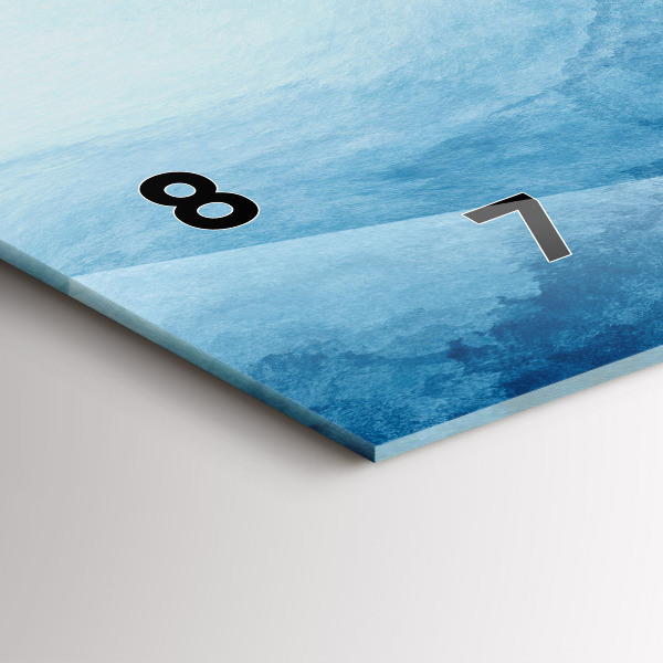 Ceas orizontale de perete din sticlă Captarea apei