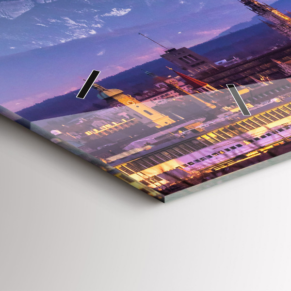 Ceas orizontale de perete din sticlă Alpii germani Munchen