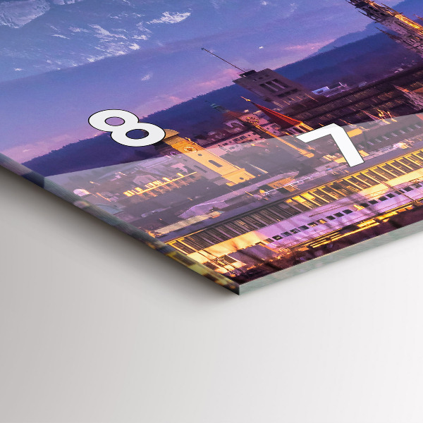 Ceas orizontale de perete din sticlă Alpii germani Munchen