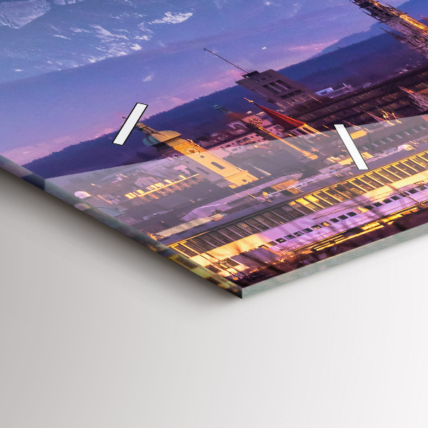 Ceas orizontale de perete din sticlă Alpii germani Munchen