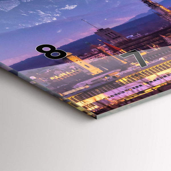 Ceas orizontale de perete din sticlă Alpii germani Munchen