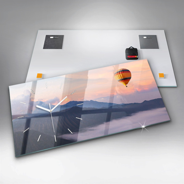 Ceas orizontale de perete din sticlă Peisaj frumos