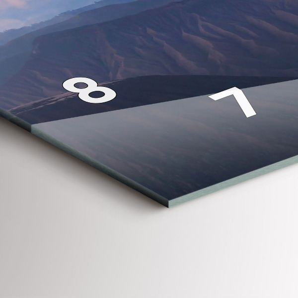 Ceas orizontale de perete din sticlă Peisaj frumos