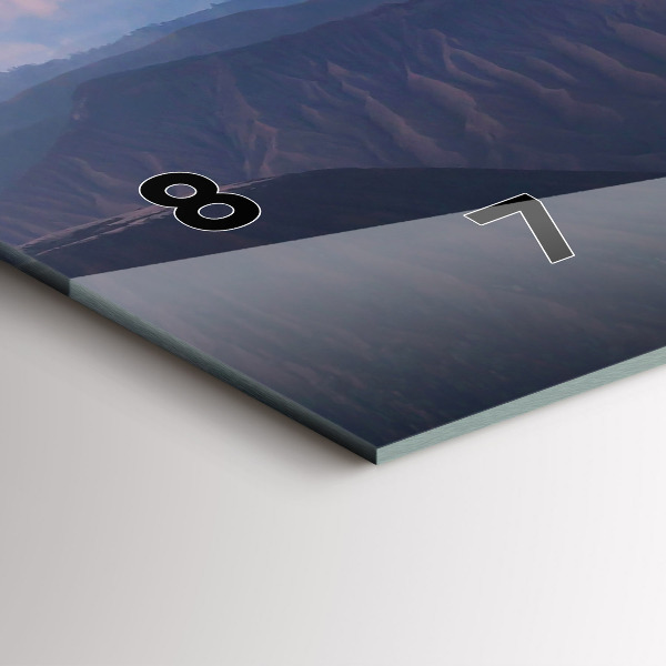 Ceas orizontale de perete din sticlă Peisaj frumos