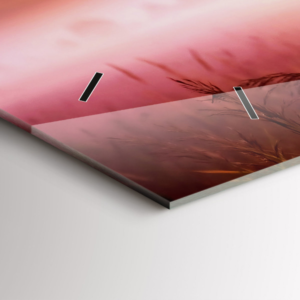 Ceas orizontale de perete din sticlă Dimineață cu ceață