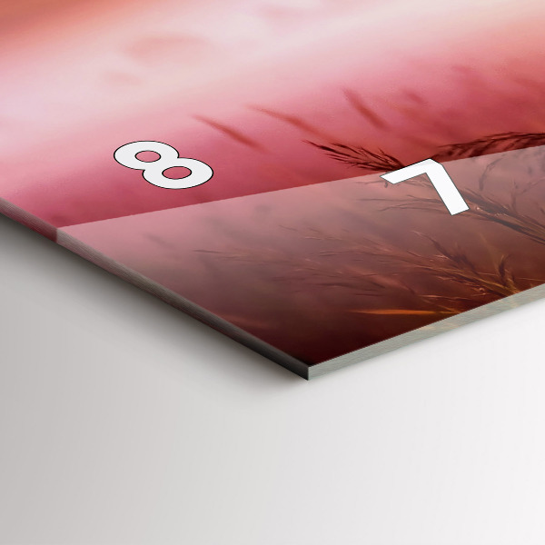 Ceas orizontale de perete din sticlă Dimineață cu ceață