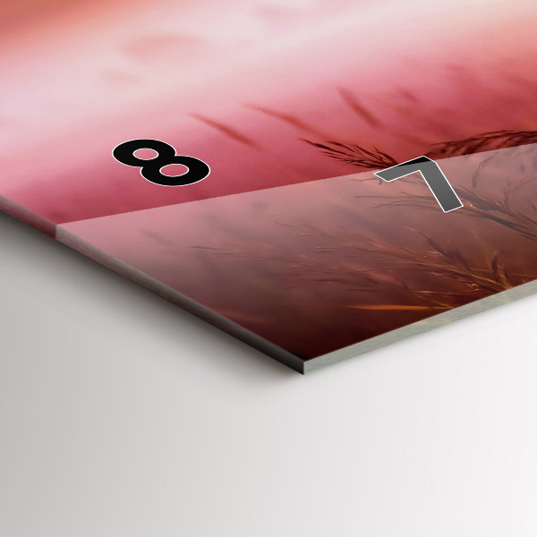 Ceas orizontale de perete din sticlă Dimineață cu ceață