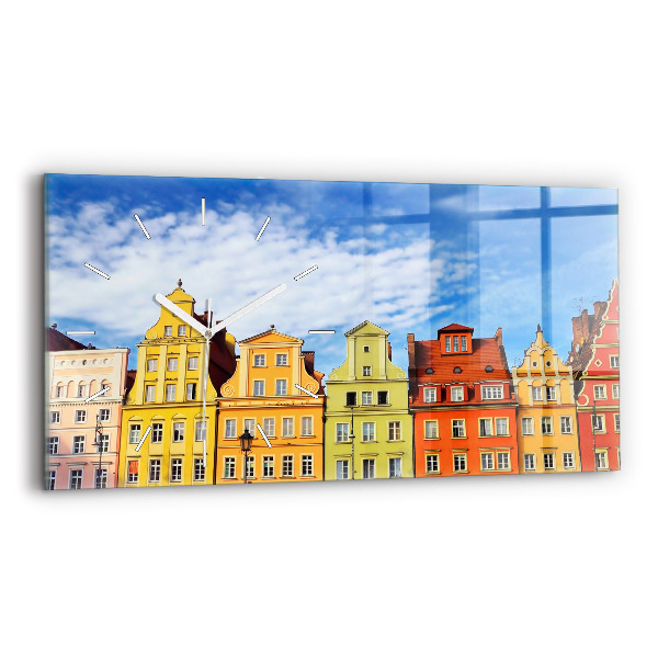 Ceas orizontale de perete din sticlă Wrocław - Orașul Vechi