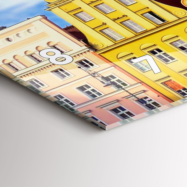 Ceas orizontale de perete din sticlă Wrocław - Orașul Vechi