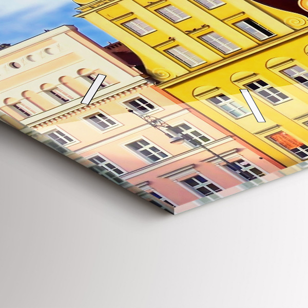 Ceas orizontale de perete din sticlă Wrocław - Orașul Vechi