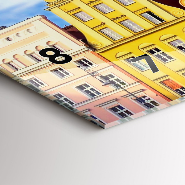 Ceas orizontale de perete din sticlă Wrocław - Orașul Vechi