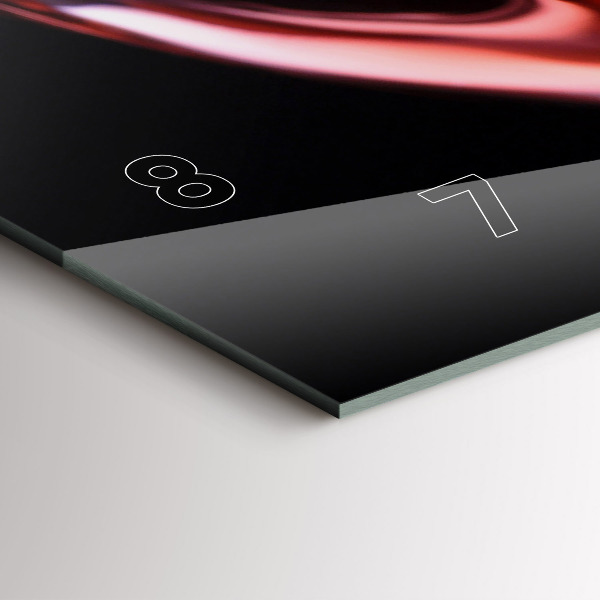 Ceas orizontale de perete din sticlă pahar de vin