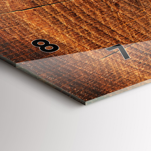 Ceas orizontale de perete din sticlă Trunchi bătrân de copac