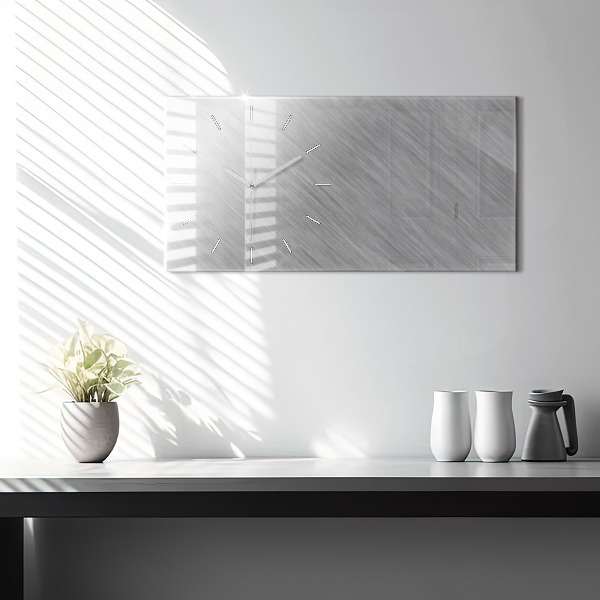 Ceas orizontale de perete din sticlă Perete metalic