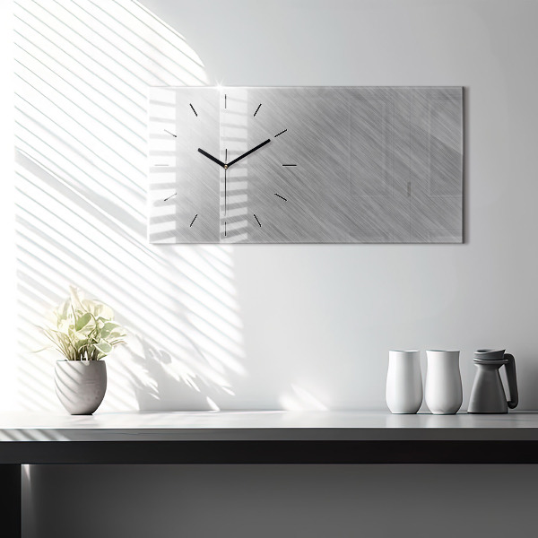 Ceas orizontale de perete din sticlă Perete metalic