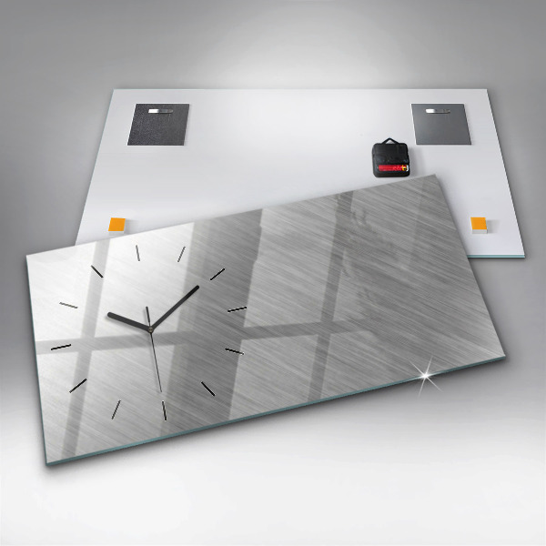 Ceas orizontale de perete din sticlă Perete metalic