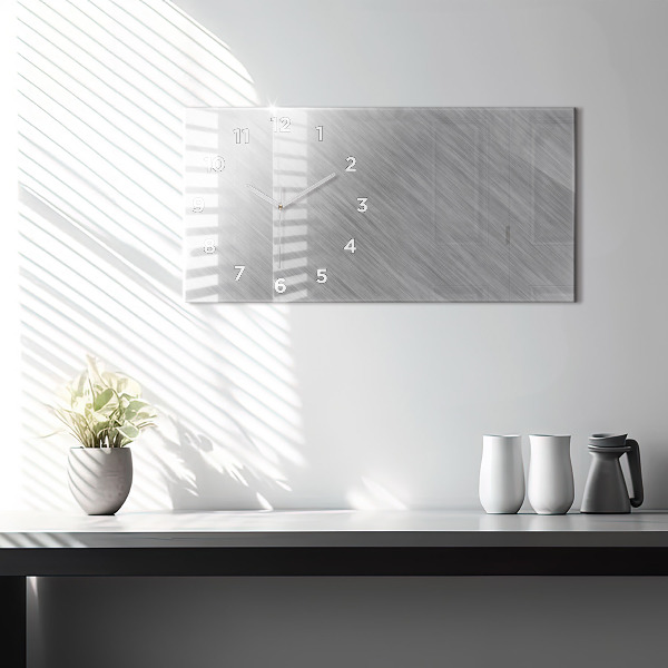 Ceas orizontale de perete din sticlă Perete metalic