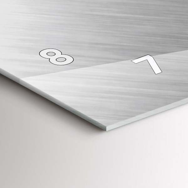 Ceas orizontale de perete din sticlă Perete metalic