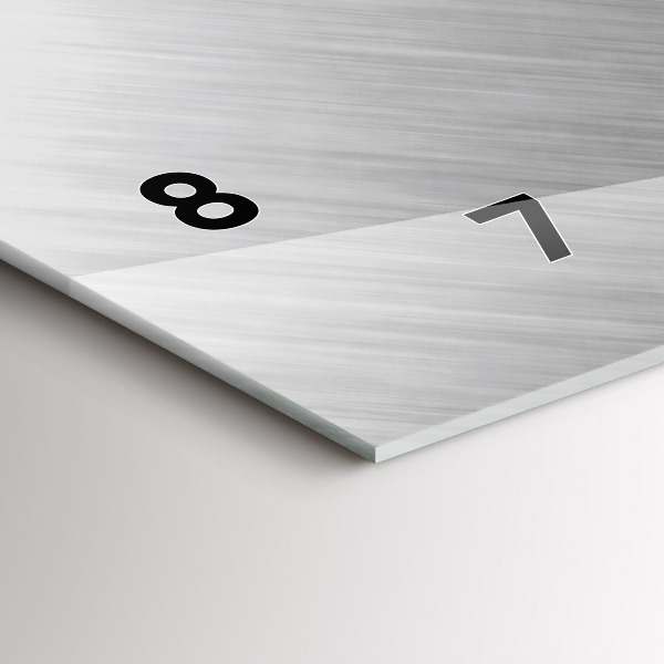 Ceas orizontale de perete din sticlă Perete metalic