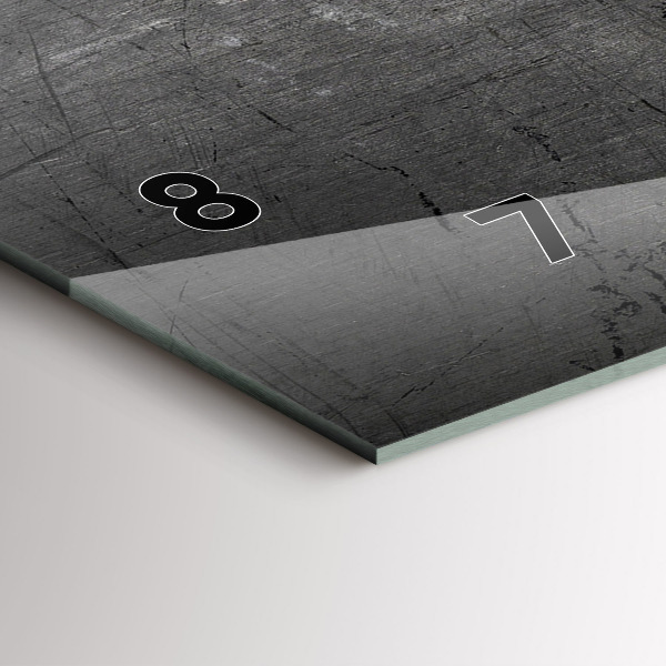 Ceas orizontale de perete din sticlă Perete metalic