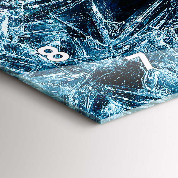 Ceas orizontale de perete din sticlă Perete înghețat