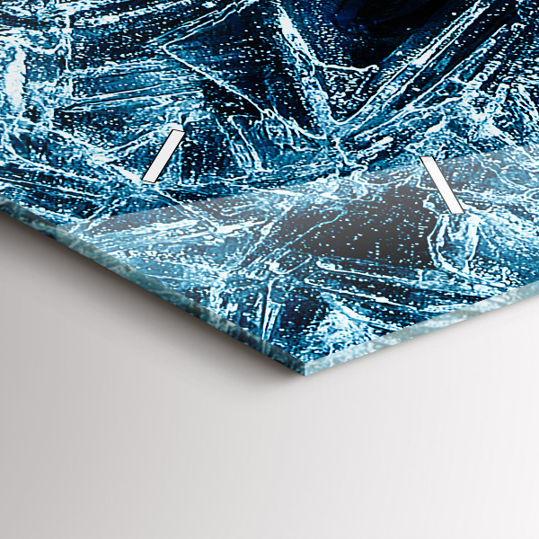 Ceas orizontale de perete din sticlă Perete înghețat