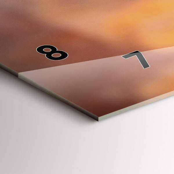 Ceas orizontale de perete din sticlă Un pahar de vin