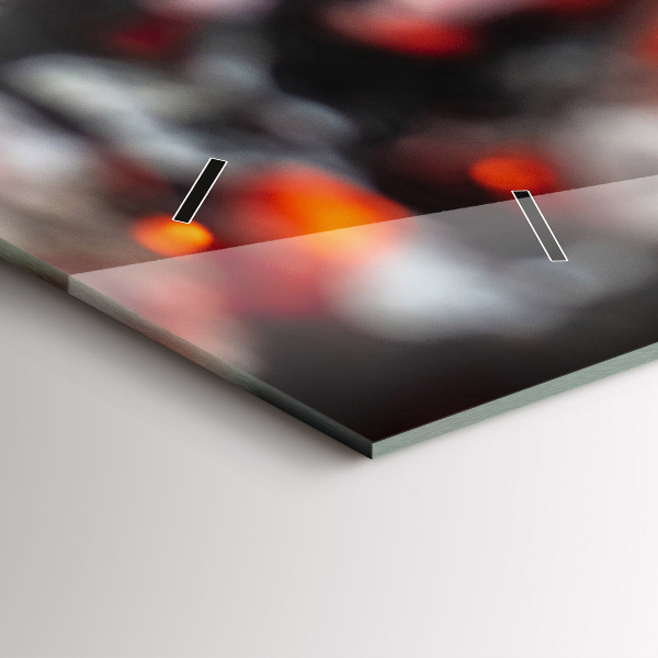 Ceas orizontale de perete din sticlă Grătar