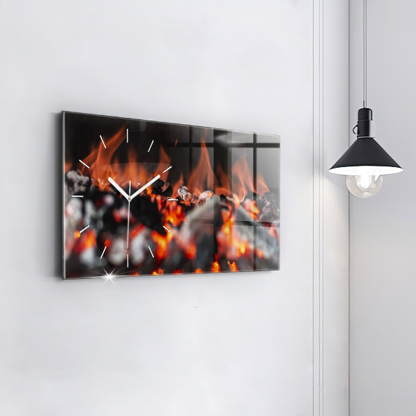 Ceas orizontale de perete din sticlă Grătar